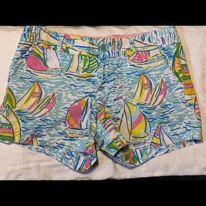 Tropical Sailboats Lilly Pulitzer Shorts